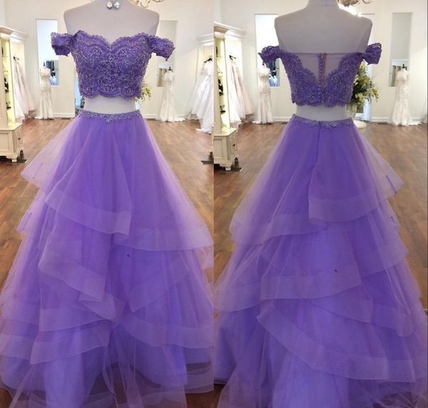 stylish lilac two pieces evening dresses formal gowns off the shoulder applique lace real p ruffles tulle prom dress long, Black;red
stylish lilac two pieces evening dresses formal gowns off the shoulder applique lace real p ruffles tulle prom dress long, Black;red