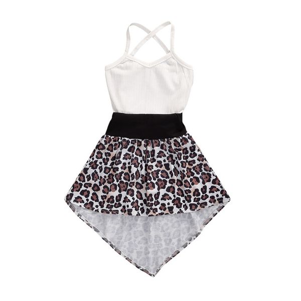 baby girls summer clothing kids girls camisole leopard print irregular skirts summer children casual clothing set, White
baby girls summer clothing kids girls camisole leopard print irregular skirts summer children casual clothing set, White