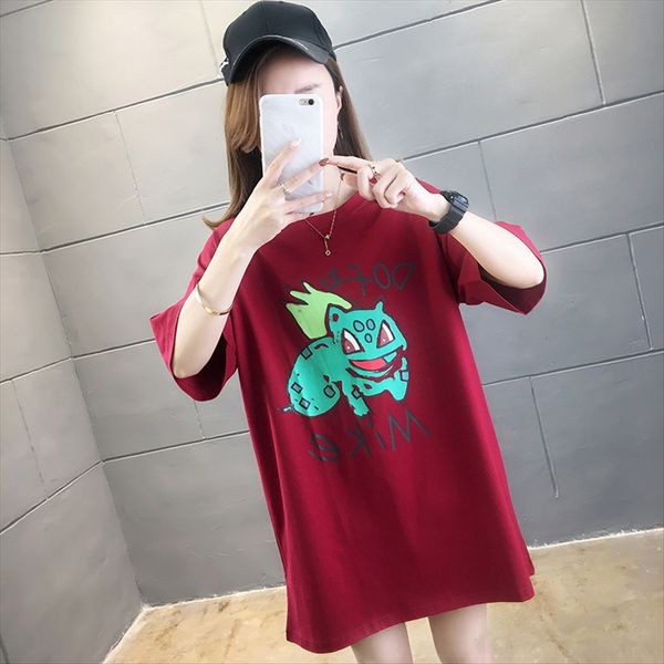 medium and long cartoon printed short-sleeved women's t-shirt 2020 loose large size ins cotton fashion, White
medium and long cartoon printed short-sleeved women's t-shirt 2020 loose large size ins cotton fashion, White