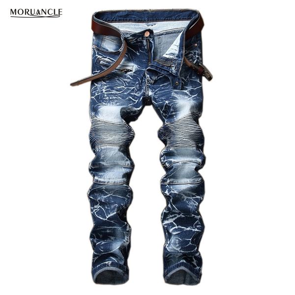 moruancle brand designer men's biker jeans vintage washed motorcycle denim trousers pants straight plus size 28-42, Blue
moruancle brand designer men's biker jeans vintage washed motorcycle denim trousers pants straight plus size 28-42, Blue