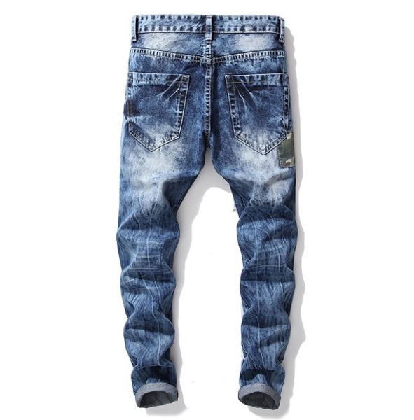 2019mens denim jeans biker fashion washed embroidery badge straight fashion jeans large size ing, Blue
2019mens denim jeans biker fashion washed embroidery badge straight fashion jeans large size ing, Blue