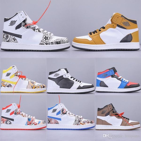 2020 new wholesale 1 high og men basketball shoes women sneakers painting graffiti black red unc size 36-45
2020 new wholesale 1 high og men basketball shoes women sneakers painting graffiti black red unc size 36-45