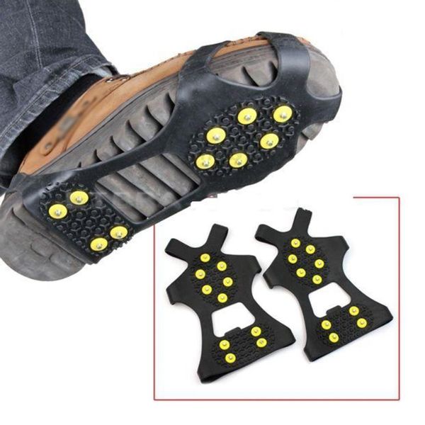 1 pair 10 studs anti-skid spikes shoes snow ice climbing shoe spikes grips crampons cleats crampons spike shoes crampon 4 sizes, Black;blue
1 pair 10 studs anti-skid spikes shoes snow ice climbing shoe spikes grips crampons cleats crampons spike shoes crampon 4 sizes, Black;blue