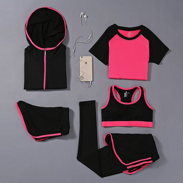 women spring and summer new slim casual running sportswear suits quick-drying slim ladies five-piece suits, Gray
women spring and summer new slim casual running sportswear suits quick-drying slim ladies five-piece suits, Gray