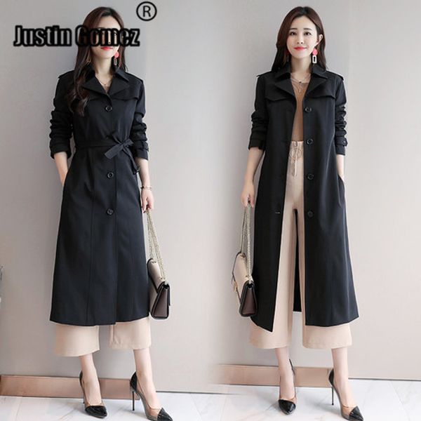 single-breasted black office ladies windbreaker female autumn straight long trench coat work women casual daily woman's coat, Tan;black
single-breasted black office ladies windbreaker female autumn straight long trench coat work women casual daily woman's coat, Tan;black
