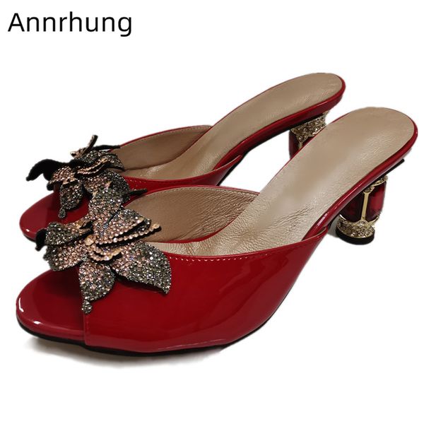 diamond ruby heel party shoes woman bright red patent leather open toe jeweled rhinestone flower summer slippers women, Black
diamond ruby heel party shoes woman bright red patent leather open toe jeweled rhinestone flower summer slippers women, Black