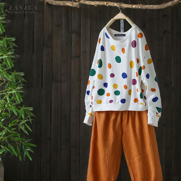 autumn polka dot printed blouse zanzea women casual long sleeve pullover loose crew neck shirts femme robe tunic blusas, White
autumn polka dot printed blouse zanzea women casual long sleeve pullover loose crew neck shirts femme robe tunic blusas, White