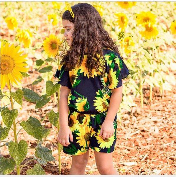 Girls Sunflower Print Flare Sleeves Jumpsuits Summer 2019 Kids Boutique Clothing 1-4T Little Girls Flower Short Pants Bodysuit Onesie
Girls Sunflower Print Flare Sleeves Jumpsuits Summer 2019 Kids Boutique Clothing 1-4T Little Girls Flower Short Pants Bodysuit Onesie
