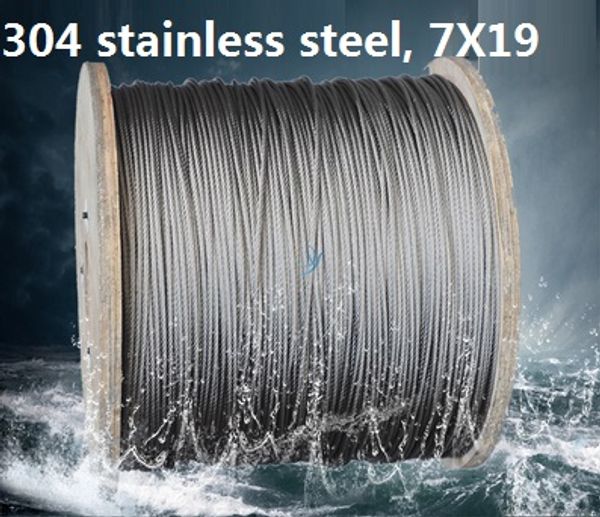 10--22mm 1--4m, 7x19, 304 stainless steel wire rope softer fishing cable clothesline traction rope lifting lashing st
10--22mm 1--4m, 7x19, 304 stainless steel wire rope softer fishing cable clothesline traction rope lifting lashing st
