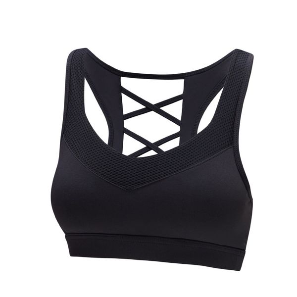 high impact support sports bra breathable womens criss cross back yoga bra vest padded shockproof fitness underwear, White;black
high impact support sports bra breathable womens criss cross back yoga bra vest padded shockproof fitness underwear, White;black