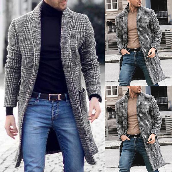 fashion men's wool coat winter warm trench coat outwear overcoat long jacket hot, Black
fashion men's wool coat winter warm trench coat outwear overcoat long jacket hot, Black