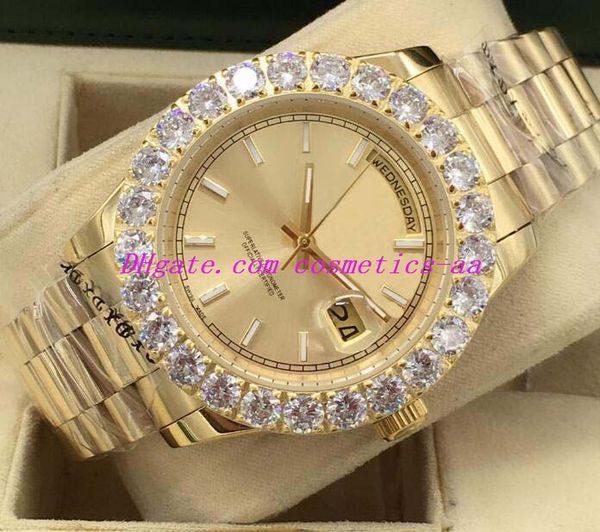 luxury watches 6 style 41mm mens 18k yellow gold bigger diamond automatic fashion brand men's watch wristwatch, Slivery;brown
luxury watches 6 style 41mm mens 18k yellow gold bigger diamond automatic fashion brand men's watch wristwatch, Slivery;brown