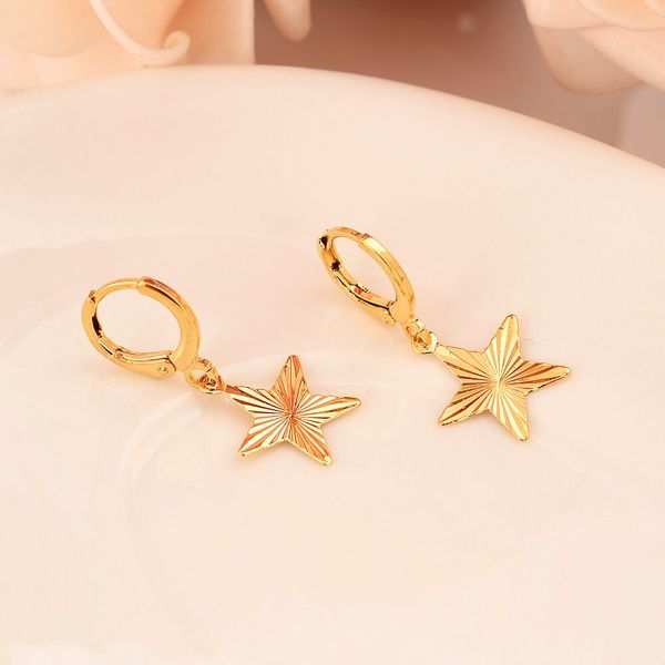 24 k yellow solid fine gold gf five-pointed star earrings women/girl,love trendy jewelry for african/arab/middle eastern gift, Silver
24 k yellow solid fine gold gf five-pointed star earrings women/girl,love trendy jewelry for african/arab/middle eastern gift, Silver