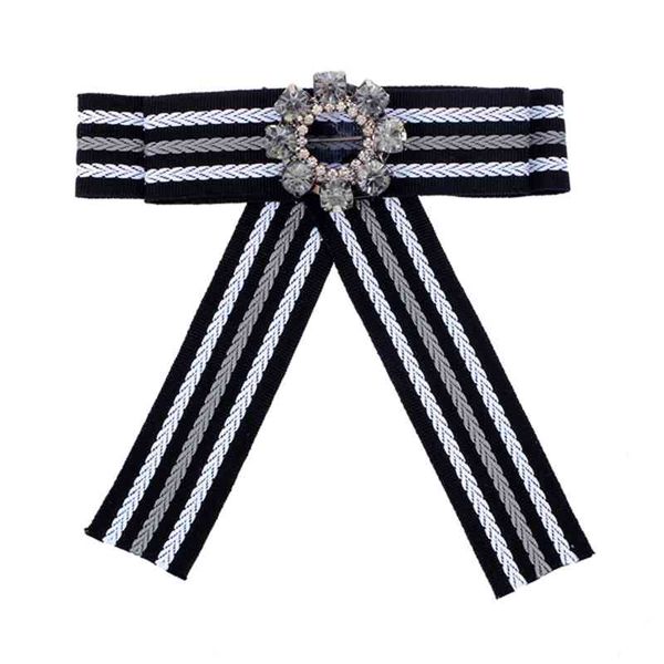 bow tie style brooches crystal statement choker jewelry, Gray