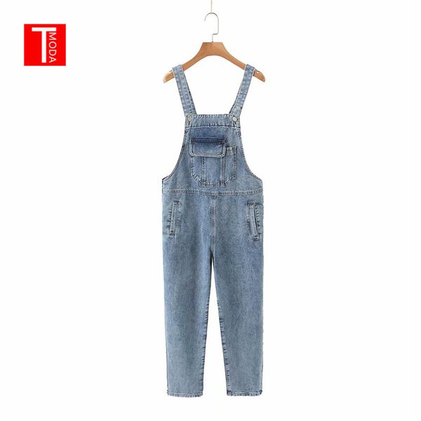tmoda 2020 women fashion pocket casual denim overalls female elastic waist mid waist loose full length softener pants, Blue
tmoda 2020 women fashion pocket casual denim overalls female elastic waist mid waist loose full length softener pants, Blue