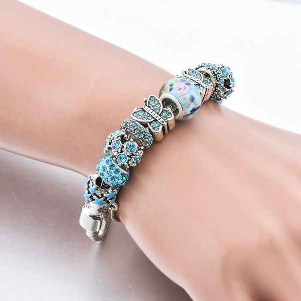 attractto blue crystal butterfly charm bracelets&bangles beads bracelets for women femme diy jewelry flower bracelet sbr170016, Silver
attractto blue crystal butterfly charm bracelets&bangles beads bracelets for women femme diy jewelry flower bracelet sbr170016, Silver