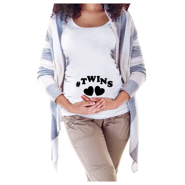 women maternity cute funny letter print short sleeve maternity clothes t shirts cotton round neck casual blouse pergnancy #12.5, White
women maternity cute funny letter print short sleeve maternity clothes t shirts cotton round neck casual blouse pergnancy #12.5, White
