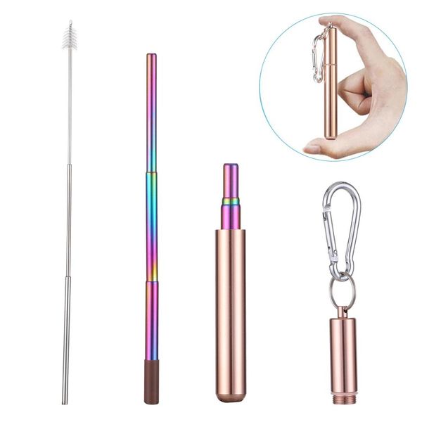 new portable stainless steel drinking straw for travel reusable collapsible metal drinking straw with case and brush
new portable stainless steel drinking straw for travel reusable collapsible metal drinking straw with case and brush