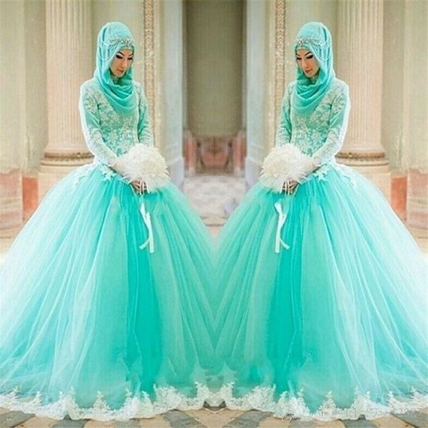 hijab lace appliques ball gown arabic elegant long sleeve wedding gowns 2019 new light blue muslim islamic wedding dressesvestidos de, White
hijab lace appliques ball gown arabic elegant long sleeve wedding gowns 2019 new light blue muslim islamic wedding dressesvestidos de, White