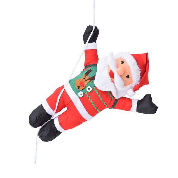 

60cm christmas pendant santa claus ladder swing rope climbing new year tree decoration navidad noel home xmas party decor ywtr01