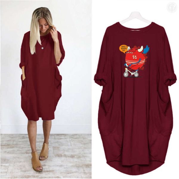 designer womens dress new brand one piece loose women cloth knee length dress with cartoon printing casual sty1e size s-5xl wholesales 11, Black;gray
designer womens dress new brand one piece loose women cloth knee length dress with cartoon printing casual sty1e size s-5xl wholesales 11, Black;gray