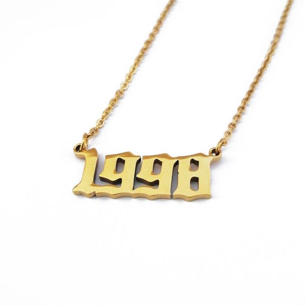 women men custom jewelry old english personalized number 1998 necklace pendant chain gold collares mujer wedding birthday gift, Silver
women men custom jewelry old english personalized number 1998 necklace pendant chain gold collares mujer wedding birthday gift, Silver