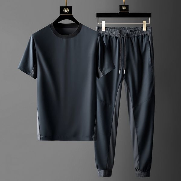 minglu splicing design mens sets (t-shirt+pants) luxury short sleeve ventilate thin male tracksuit fashion slim sport man sets, Gray
minglu splicing design mens sets (t-shirt+pants) luxury short sleeve ventilate thin male tracksuit fashion slim sport man sets, Gray