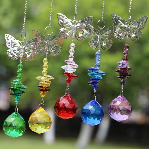 5pcs hanging suncatcher crystal ball prisms pendant with butterfly rainbow maker home wedding decor gifts wqm164
5pcs hanging suncatcher crystal ball prisms pendant with butterfly rainbow maker home wedding decor gifts wqm164