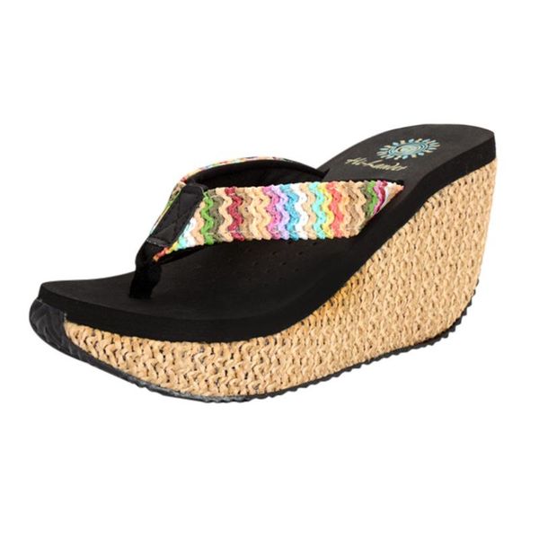 jaycosin slippers solid color wedge flip flops shining women's fashion high heel slipper slip-proof platform women slippers, Black
jaycosin slippers solid color wedge flip flops shining women's fashion high heel slipper slip-proof platform women slippers, Black