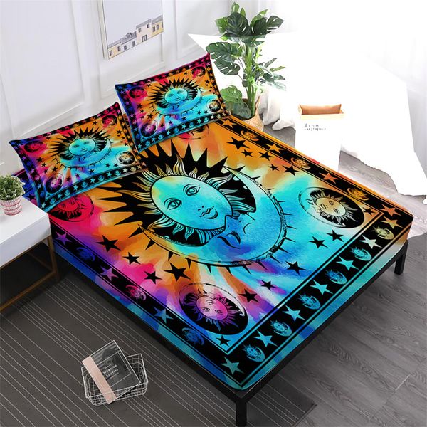 tie dyeing cartoon sheet set bohemia colorful sun moon print bed linens flat sheet deep pocket fitted pillowcase 3/4pcs
tie dyeing cartoon sheet set bohemia colorful sun moon print bed linens flat sheet deep pocket fitted pillowcase 3/4pcs