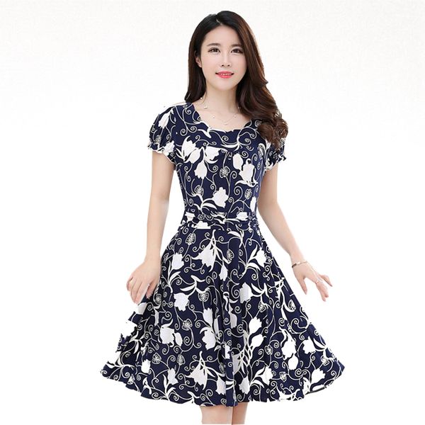 long elastic cotton blend floral print casual slim fit attractive women dress short sleeve simple sweet summer fashion, Black;gray
long elastic cotton blend floral print casual slim fit attractive women dress short sleeve simple sweet summer fashion, Black;gray