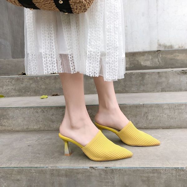 morazora 2019 plus size 34-43 women slippers slip on pointed toe stretch fabric summer ladies shoes high heels slippers female t01, Black
morazora 2019 plus size 34-43 women slippers slip on pointed toe stretch fabric summer ladies shoes high heels slippers female t01, Black