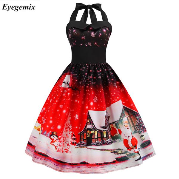 christmas dress women elegant party dresses 50s 60s vintage v neck backless halter bandage midi dress plus size vestidos, Black;gray
christmas dress women elegant party dresses 50s 60s vintage v neck backless halter bandage midi dress plus size vestidos, Black;gray
