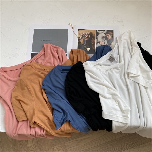 2020 2020 fabric fried chicken comfortable solid color round collar short-sleeved t-shirt female 1091 tao chuan, White
2020 2020 fabric fried chicken comfortable solid color round collar short-sleeved t-shirt female 1091 tao chuan, White