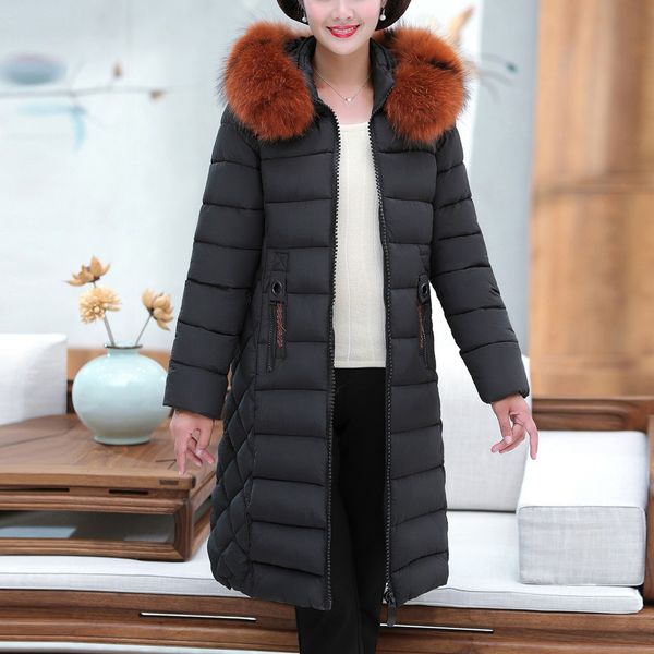 fashion women winter warm cotton hooded winter long-sleeved overcoat long parkas women fur collar warm female jacket coat 9.26, Black
fashion women winter warm cotton hooded winter long-sleeved overcoat long parkas women fur collar warm female jacket coat 9.26, Black