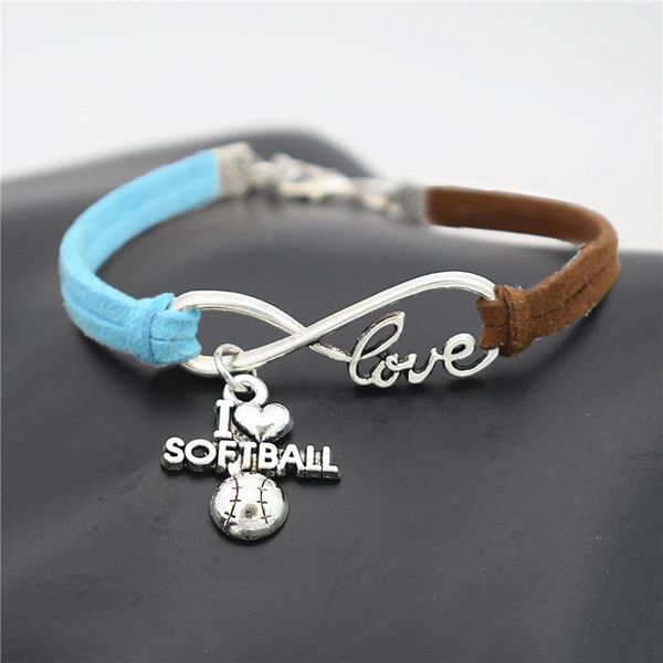 infinity love i heart softball pendant bracelet bohemian women men bangles vintage dark brown blue leather suede rope jewelry gift wholesale, Golden;silver
infinity love i heart softball pendant bracelet bohemian women men bangles vintage dark brown blue leather suede rope jewelry gift wholesale, Golden;silver