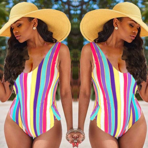 colorful stripes sport beach women's swimwear multi-band hollow professional one piece swimsuit print bathing suit
colorful stripes sport beach women's swimwear multi-band hollow professional one piece swimsuit print bathing suit
