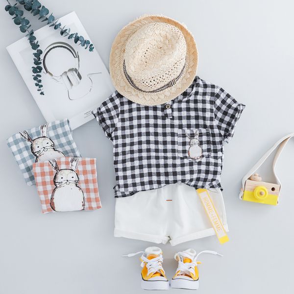 2019 designer style toddler baby boy summer sets cartoon plaid t-shirt white short pants set leisure outfits ensemble fille
2019 designer style toddler baby boy summer sets cartoon plaid t-shirt white short pants set leisure outfits ensemble fille