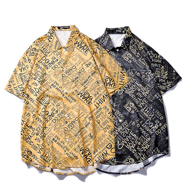 Street Style Mens Shirts Summer Fashion Short Sleeve Single Breasted Shirt 2 Colors 3D Printed Tee Free Shipping 
Street Style Mens Shirts Summer Fashion Short Sleeve Single Breasted Shirt 2 Colors 3D Printed Tee Free Shipping
