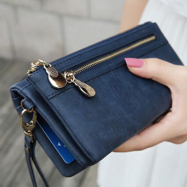 fashion women wallets dull polish leather wallet double zipper day clutch purse wristlet portefeuille handbags carteira feminina, Red;black
fashion women wallets dull polish leather wallet double zipper day clutch purse wristlet portefeuille handbags carteira feminina, Red;black