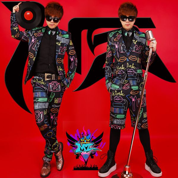 nightclub new slim coats man dj singer neon lights formal stage costumes men's clothing, White;black
nightclub new slim coats man dj singer neon lights formal stage costumes men's clothing, White;black