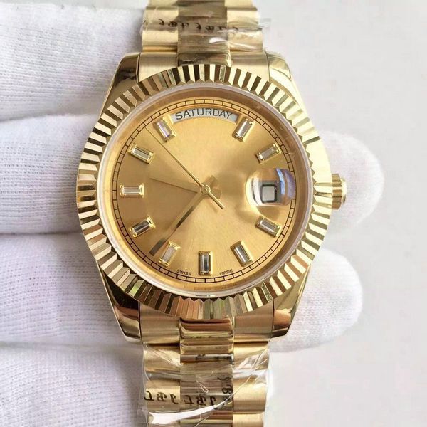 2019 sale watch daydate series 228238 40 mm gold dial stainless steel strap automatic mechanical mens wristwatch, Slivery;brown
2019 sale watch daydate series 228238 40 mm gold dial stainless steel strap automatic mechanical mens wristwatch, Slivery;brown