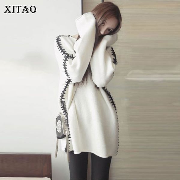 xitao small fresh knitted sweater straight patchwork pullover slim 2019 autumn casual o neck elegant loose sweater wqr1556, White;black
xitao small fresh knitted sweater straight patchwork pullover slim 2019 autumn casual o neck elegant loose sweater wqr1556, White;black