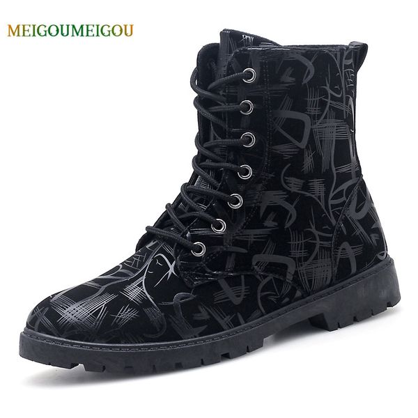 meigoumeigou cool design graffiti men boots lace-up round toe flat ankle boots men slip resistant autumn casual shoes 39-44, Black
meigoumeigou cool design graffiti men boots lace-up round toe flat ankle boots men slip resistant autumn casual shoes 39-44, Black