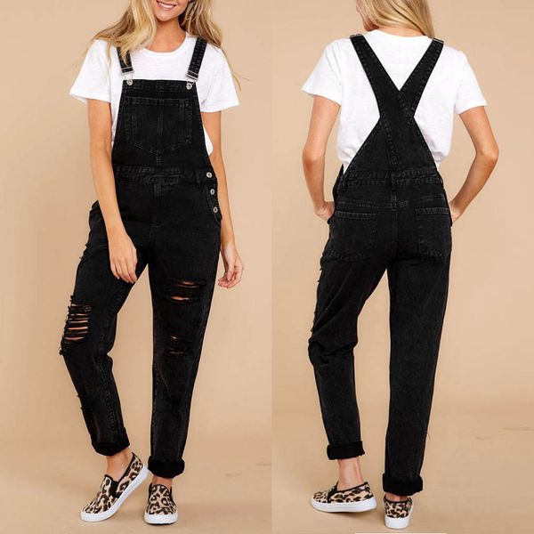 jeans women loose casual denim bib pants hole overalls ripped jeans straps demin pants trousers rompers mujer s10, Blue
jeans women loose casual denim bib pants hole overalls ripped jeans straps demin pants trousers rompers mujer s10, Blue