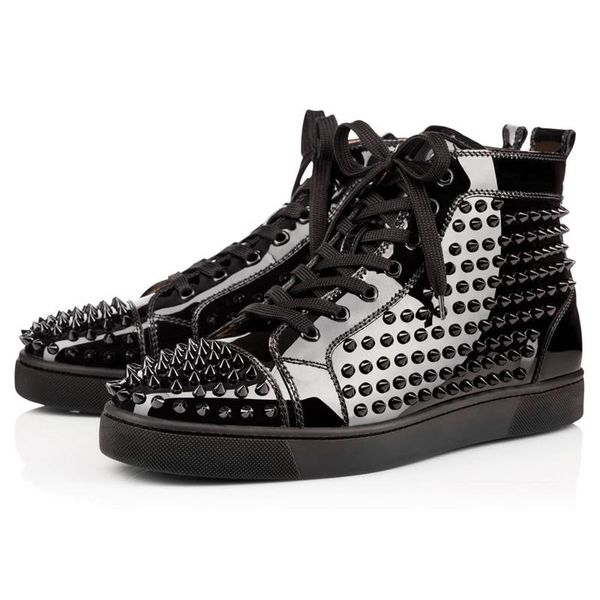 designer shoes men women chaussures studded spike triple black white red leather suede flat bottoms casual shoe 36-47 vintage c01
designer shoes men women chaussures studded spike triple black white red leather suede flat bottoms casual shoe 36-47 vintage c01