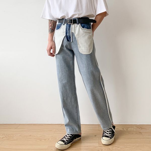 male japan korea style streetwear hip hop vintage fashion denim pants men design casual straight jeans trousers, Blue
male japan korea style streetwear hip hop vintage fashion denim pants men design casual straight jeans trousers, Blue