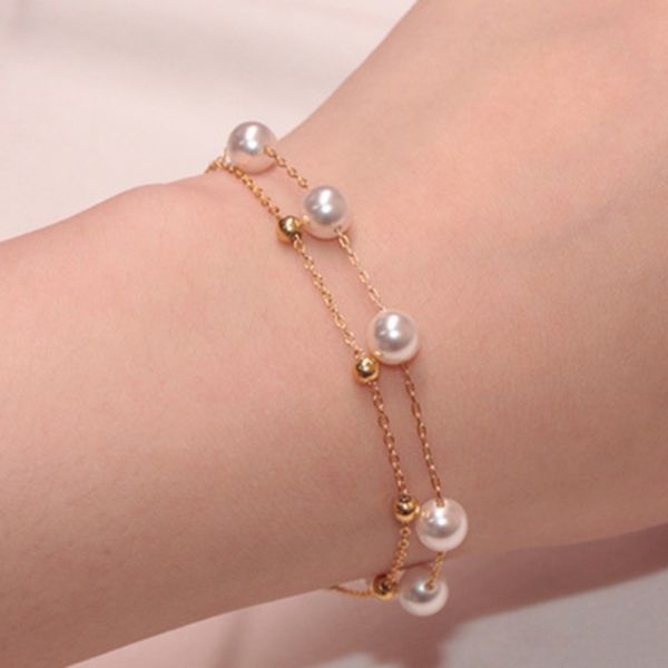 bracelet women elegant imitation pearl charm bracelets for women gold color layered chain bracelet jewelry kpop, Black
bracelet women elegant imitation pearl charm bracelets for women gold color layered chain bracelet jewelry kpop, Black