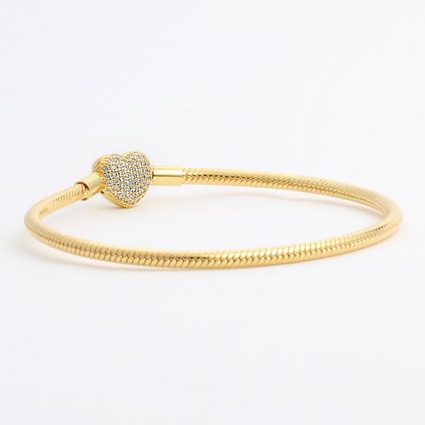 classic heart bracelet for pandora 925 sterling silver with cz diamond plated 18k gold new snake bone chain wild ladies bracelet with o, Golden;silver
classic heart bracelet for pandora 925 sterling silver with cz diamond plated 18k gold new snake bone chain wild ladies bracelet with o, Golden;silver