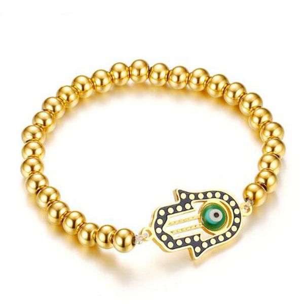 18k gold plated womens evil eye beaded charm wirst band hamsa hand elastic bracelet, Black
18k gold plated womens evil eye beaded charm wirst band hamsa hand elastic bracelet, Black